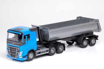 EMEK22354 - VOLVO FH 4x2 bleu avec benne 3 essieux