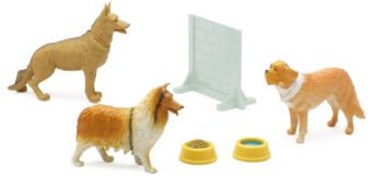 NEW34132A - Coffret de 3 chiens avec accessoires