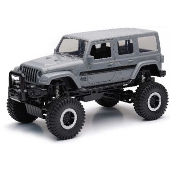 NEW37446G - JEEP Wrangler Sahara grise avec personnage et moto cross