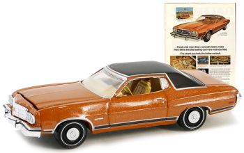 GREEN39140-E - FORD Gran Torino 1973 Orange de la série VINTAGE AD CARS sous blister