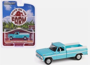 GREEN48100-C - FORD F250 Farm & Ranch 1969 bleu de la série DOWN ON THE FARM série 10 sous blister