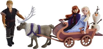 HASE5517 - Coffret poupées La reine des Neiges 2 – Elsa  Anna  kristoff  Olaf  Sven et son traineau