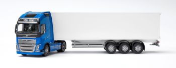 EMEK81134 - VOLVO FH16 750 Globettrotter XL 4x2 bleu avec remorque 3 essieux