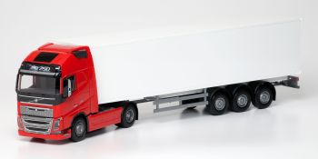 EMEK81135 - VOLVO FH16 750 Globettrotter XL 4x2 rouge avec remorque 3 essieux