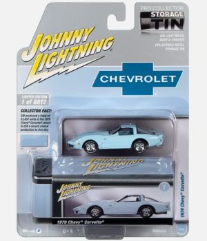 JLCT011-B - CHEVROLET Corvette 1979 Bleu de la série COLLECTOR TINS sous blister