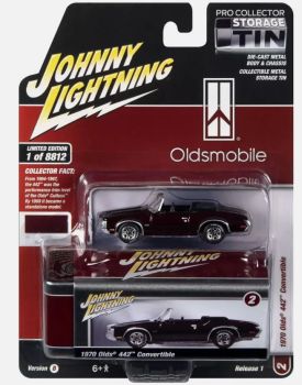 JLCT011-C - OLDSMOBILE 442 cabriolet 1970 Bordeaux de la série COLLECTOR TINS sous blister