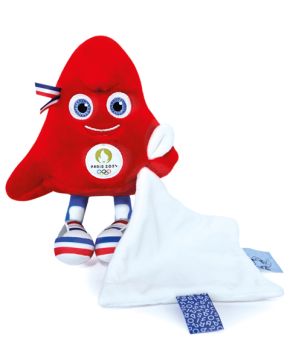 JO2421 - Peluche avec doudou mascotte des jeux Olympiques Paris 2024 - 22cm