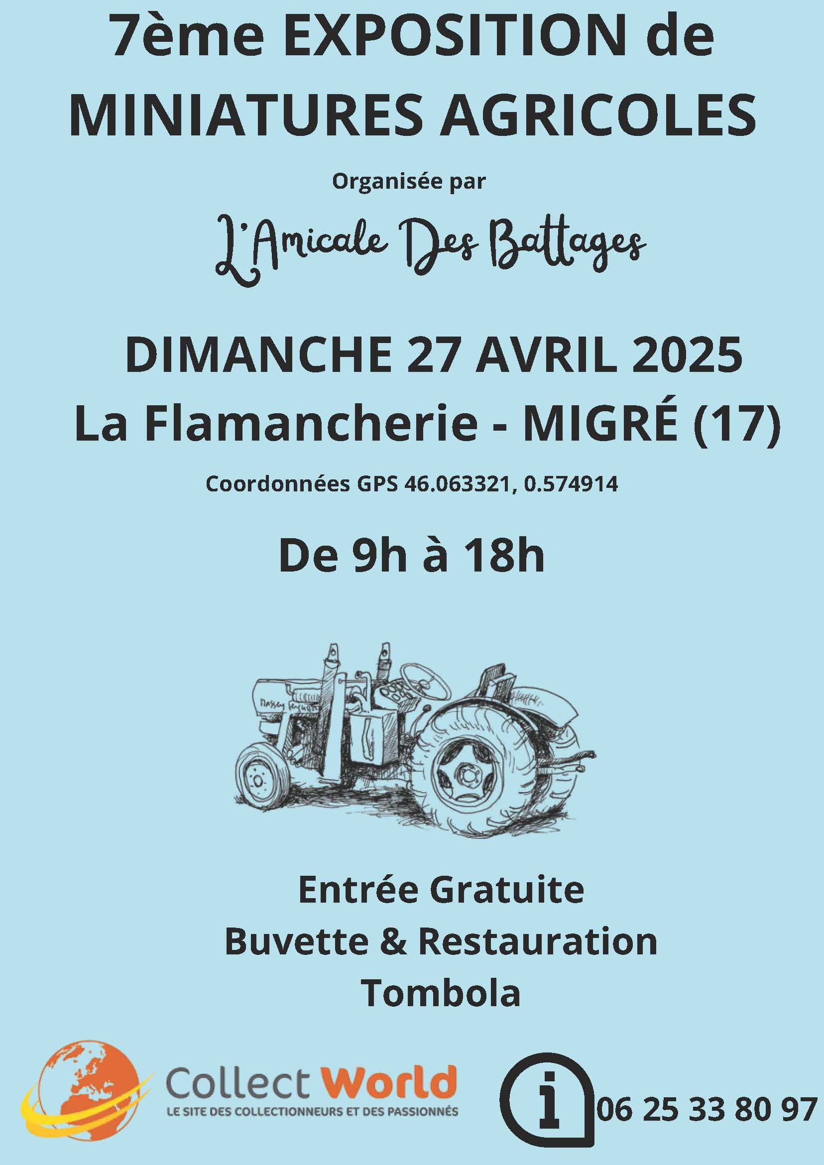 Exposition de miniature agricoles de MIGRE (17) Le Dimanche 27 Avril 2025